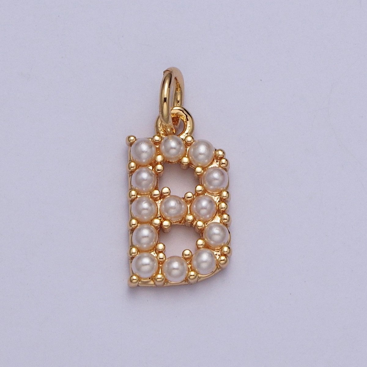 Mini Alphabet Pearl Charm Tiny Pearl Initial Charm 16K Gold Filled Charm for Personalized Jewelry | A-313-A-325 - Fabs things