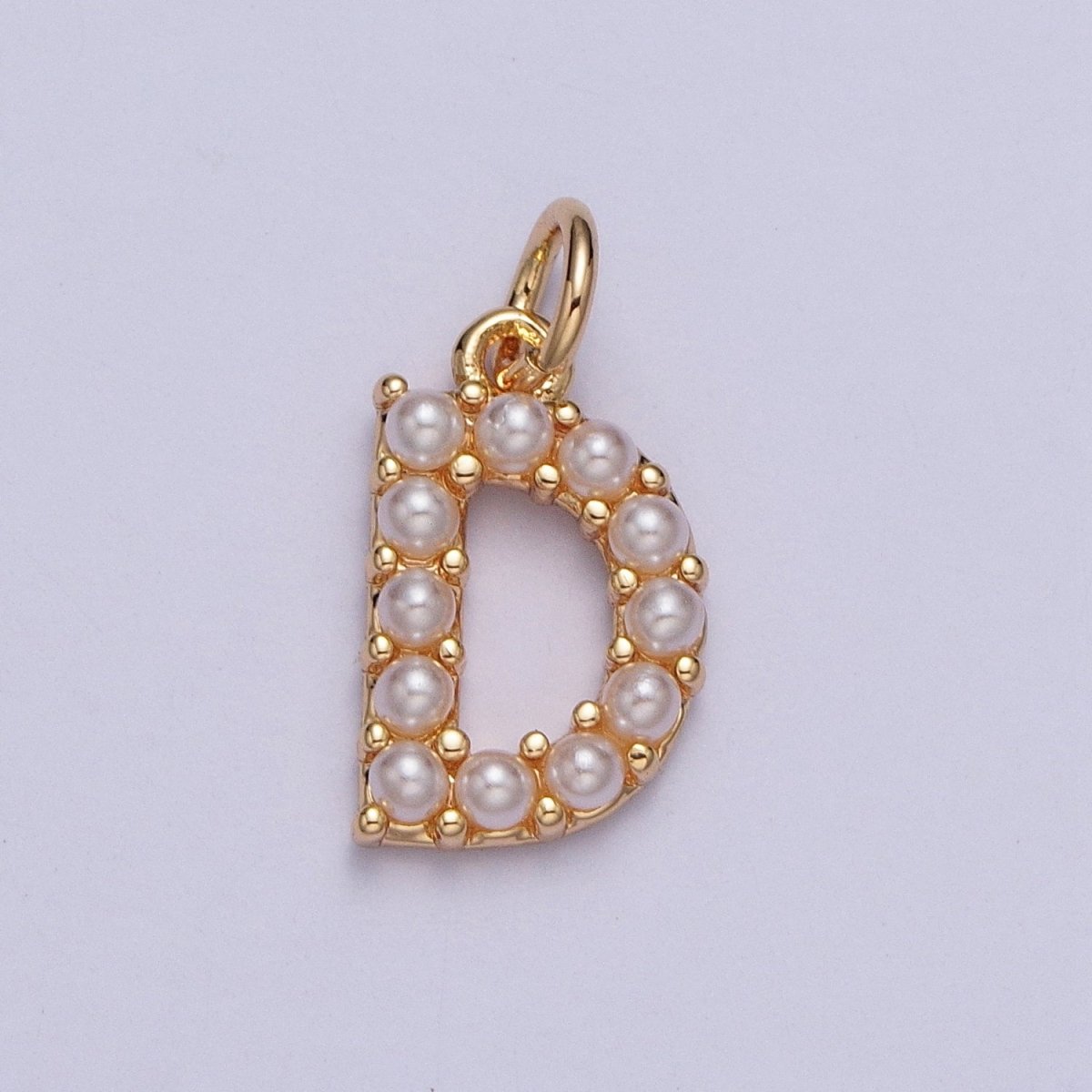 Mini Alphabet Pearl Charm Tiny Pearl Initial Charm 16K Gold Filled Charm for Personalized Jewelry | A-313-A-325 - Fabs things