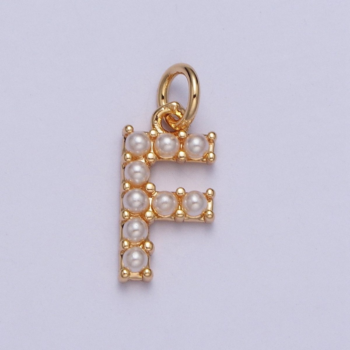 Mini Alphabet Pearl Charm Tiny Pearl Initial Charm 16K Gold Filled Charm for Personalized Jewelry | A-313-A-325 - Fabs things