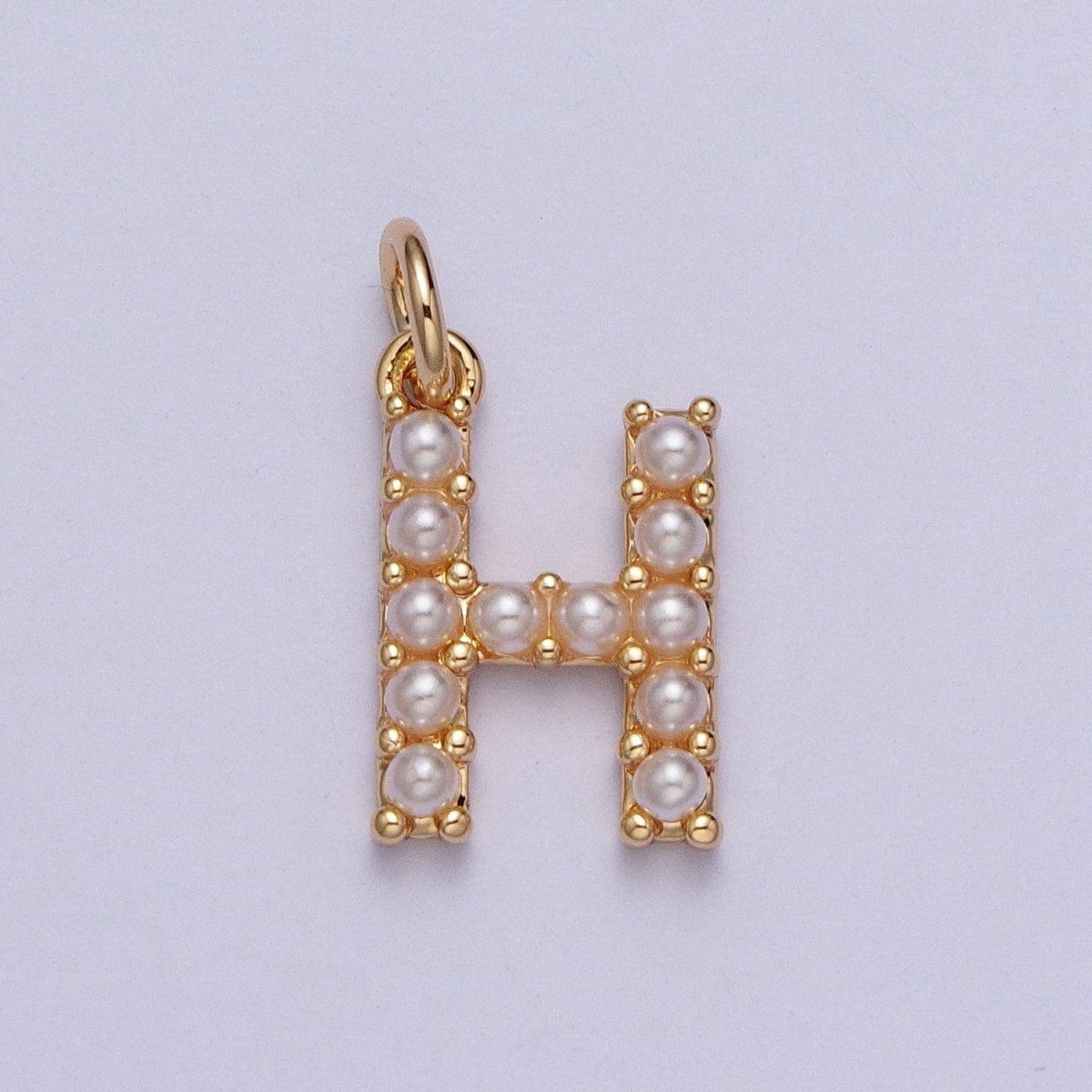 Mini Alphabet Pearl Charm Tiny Pearl Initial Charm 16K Gold Filled Charm for Personalized Jewelry | A-313-A-325 - Fabs things