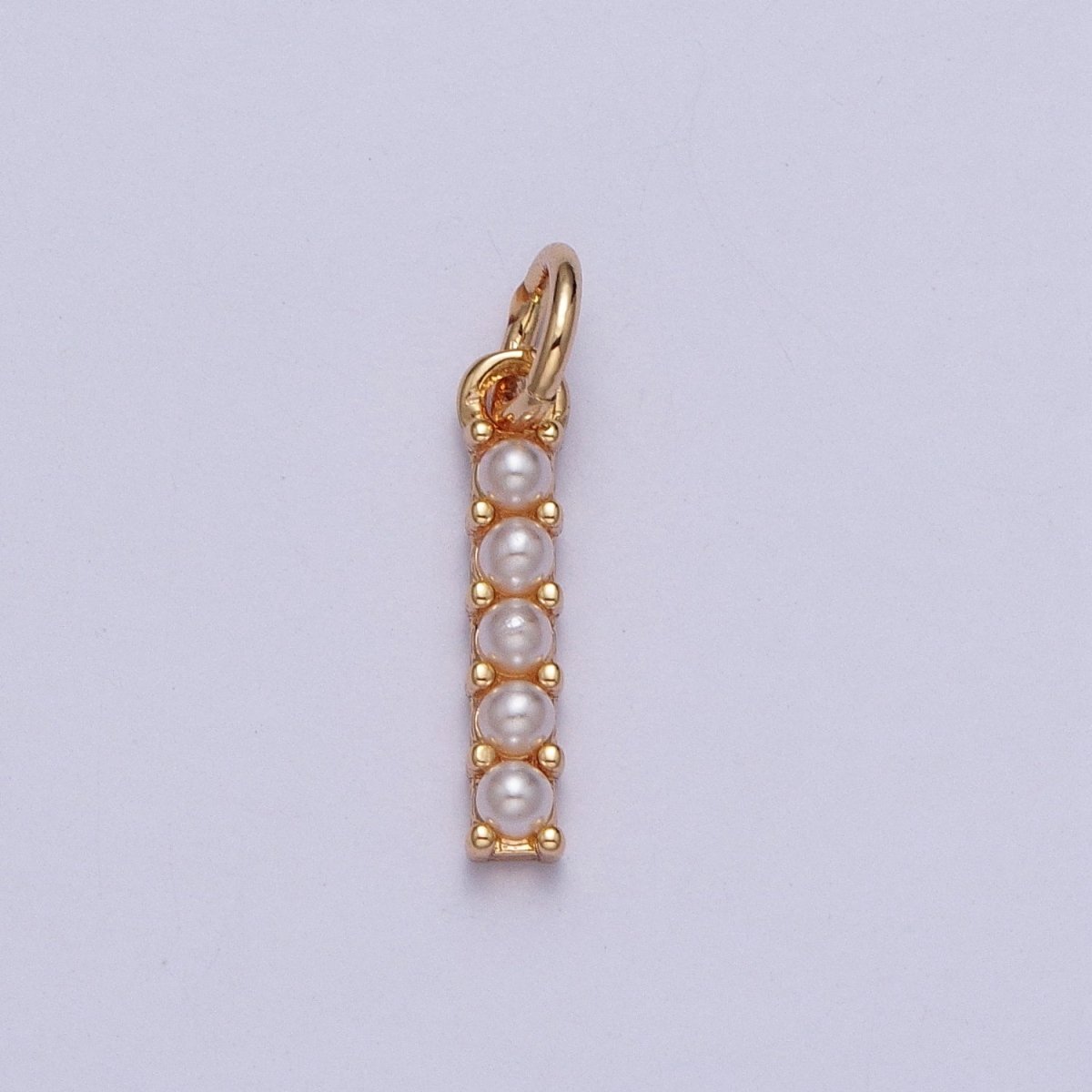 Mini Alphabet Pearl Charm Tiny Pearl Initial Charm 16K Gold Filled Charm for Personalized Jewelry | A-313-A-325 - Fabs things