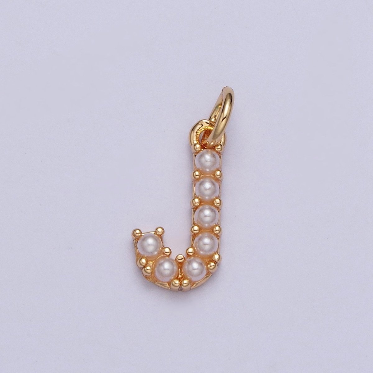 Mini Alphabet Pearl Charm Tiny Pearl Initial Charm 16K Gold Filled Charm for Personalized Jewelry | A-313-A-325 - Fabs things