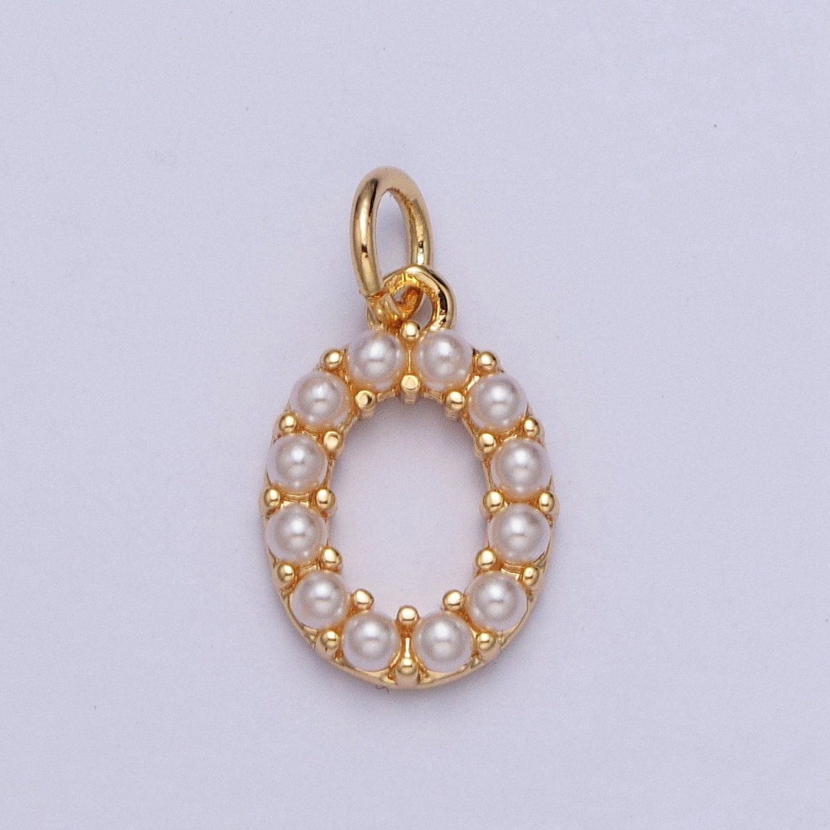 Mini Alphabet Pearl Charm Tiny Pearl Initial Charm 16K Gold Filled Charm for Personalized Jewelry | A-313-A-325 - Fabs things