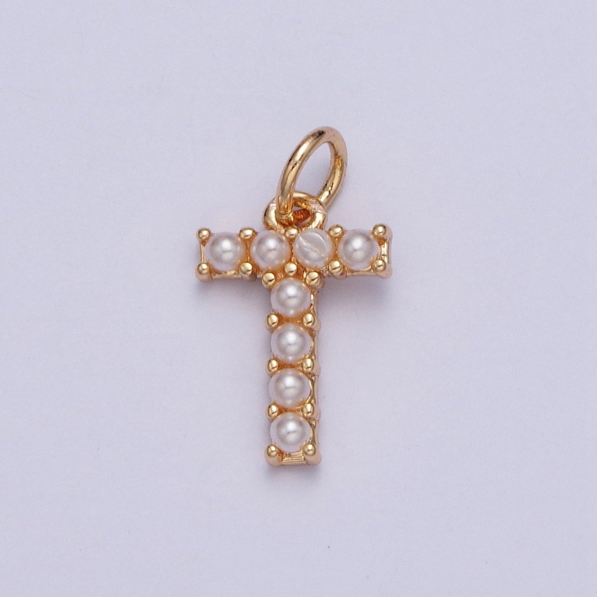 Mini Alphabet Pearl Charm Tiny Pearl Initial Charm 16K Gold Filled Charm for Personalized Jewelry | A-313-A-325 - Fabs things
