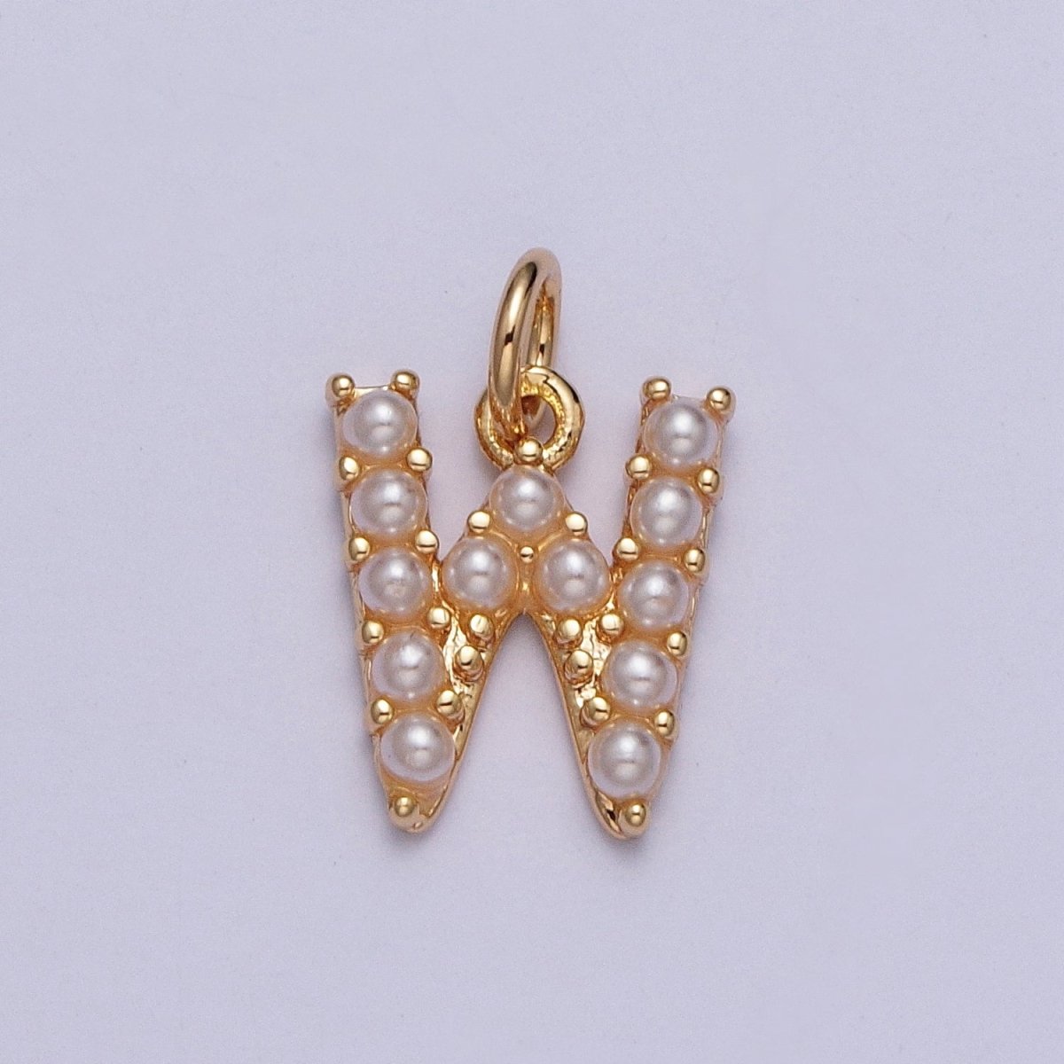 Mini Alphabet Pearl Charm Tiny Pearl Initial Charm 16K Gold Filled Charm for Personalized Jewelry | A-313-A-325 - Fabs things