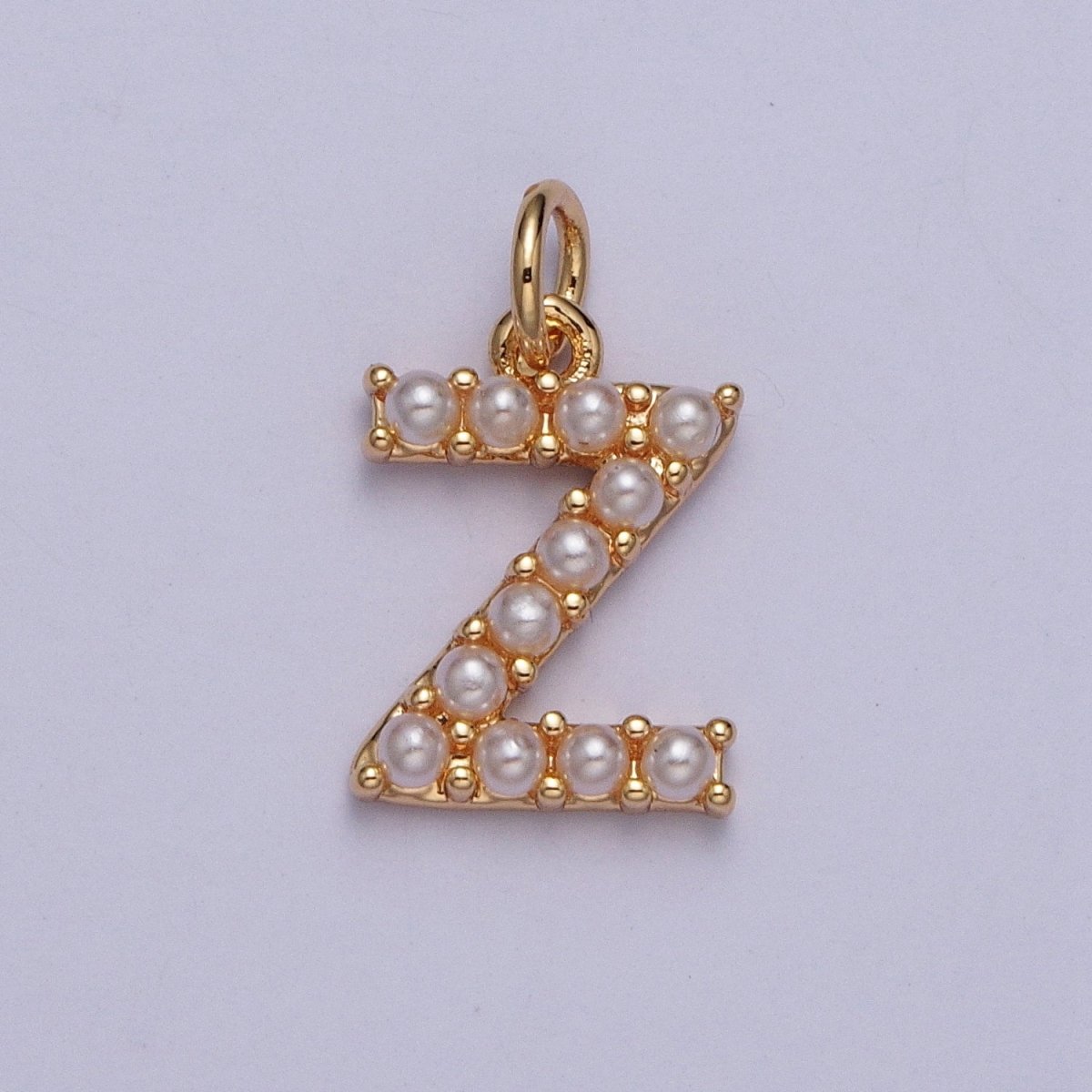 Mini Alphabet Pearl Charm Tiny Pearl Initial Charm 16K Gold Filled Charm for Personalized Jewelry | A-313-A-325 - Fabs things