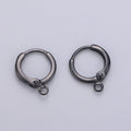 Simple Round 10mm One Touch Earring jewelry Making, Earring supplies 24K Gold Filled huggie hoop earring K-338 K-339 L-087 L-088 - Fabs things