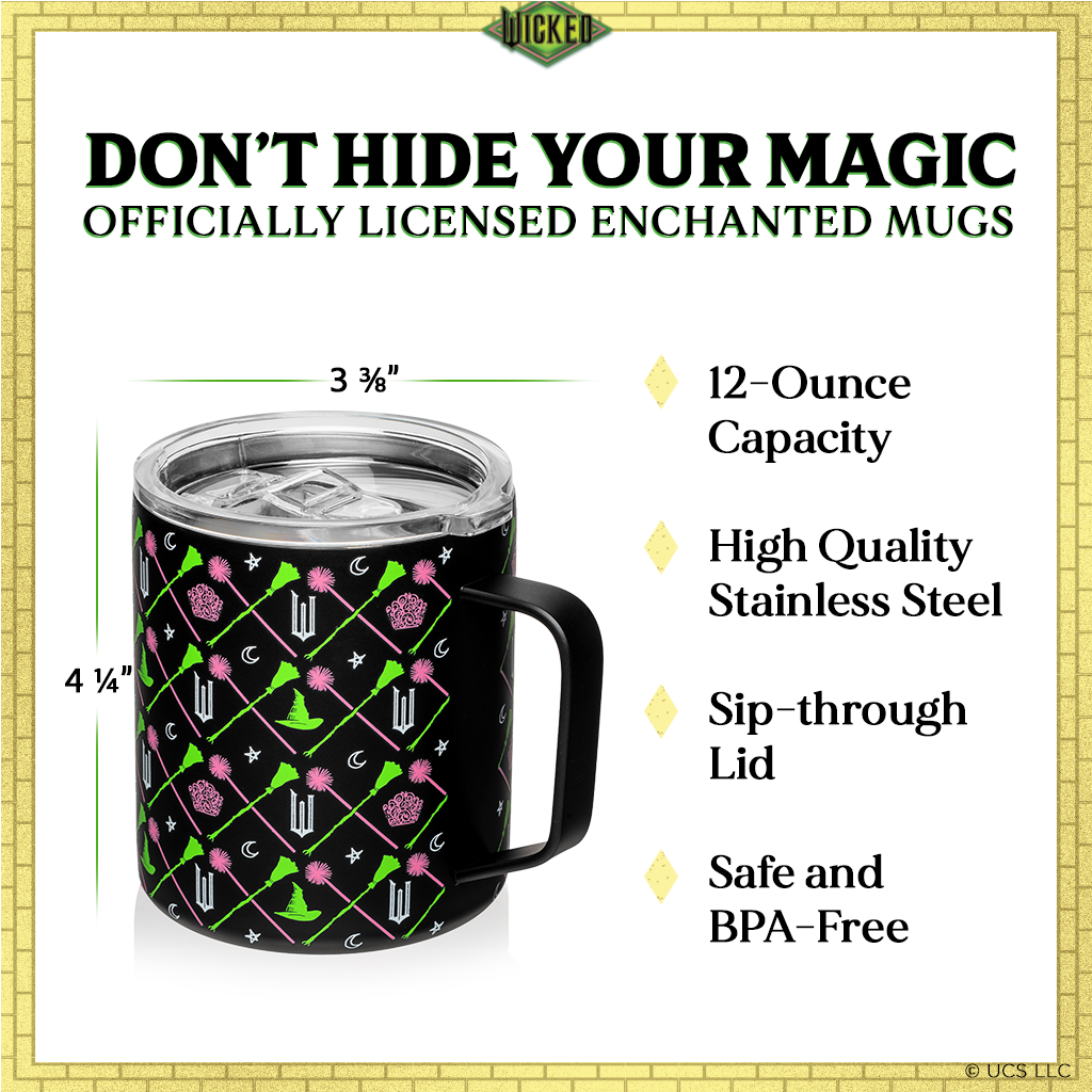 Wicked Black Stainless Steel Camp Mug - 12 oz - Fabs things