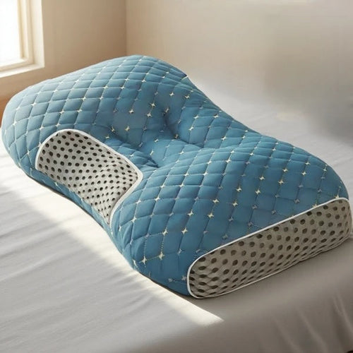 3D Knitted Cotton Massage Pillow – Soft, Breathable Neck Support Cushion - Fabs things