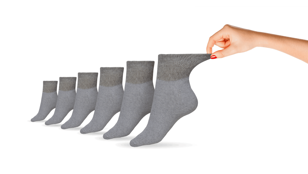 Women's Cotton Diabetic Ankle Socks (6 Pair) - Fabs things