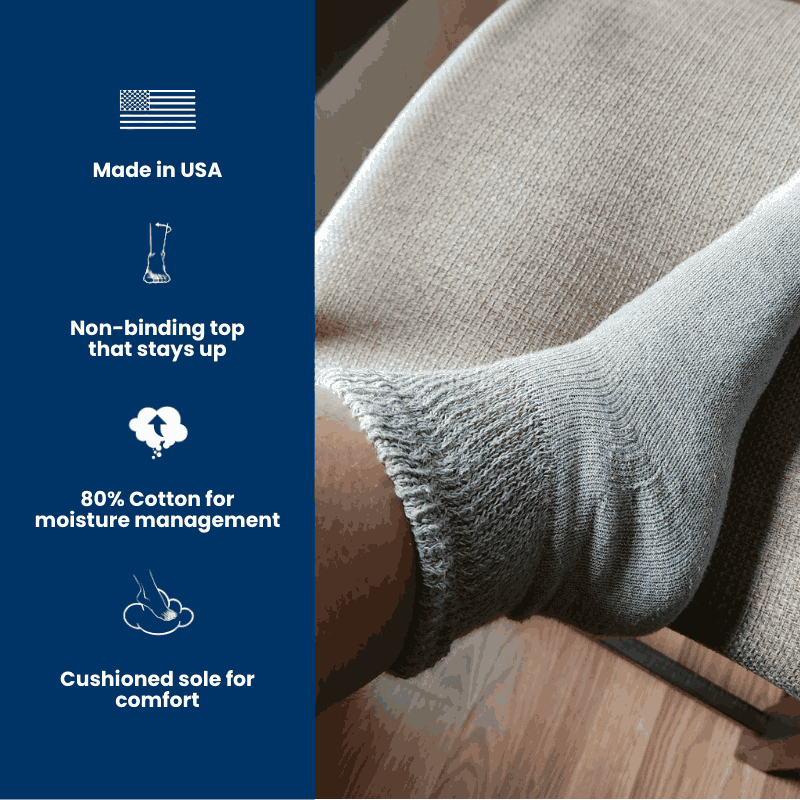 Women's Cotton Diabetic Ankle Socks (6 Pair) - Fabs things