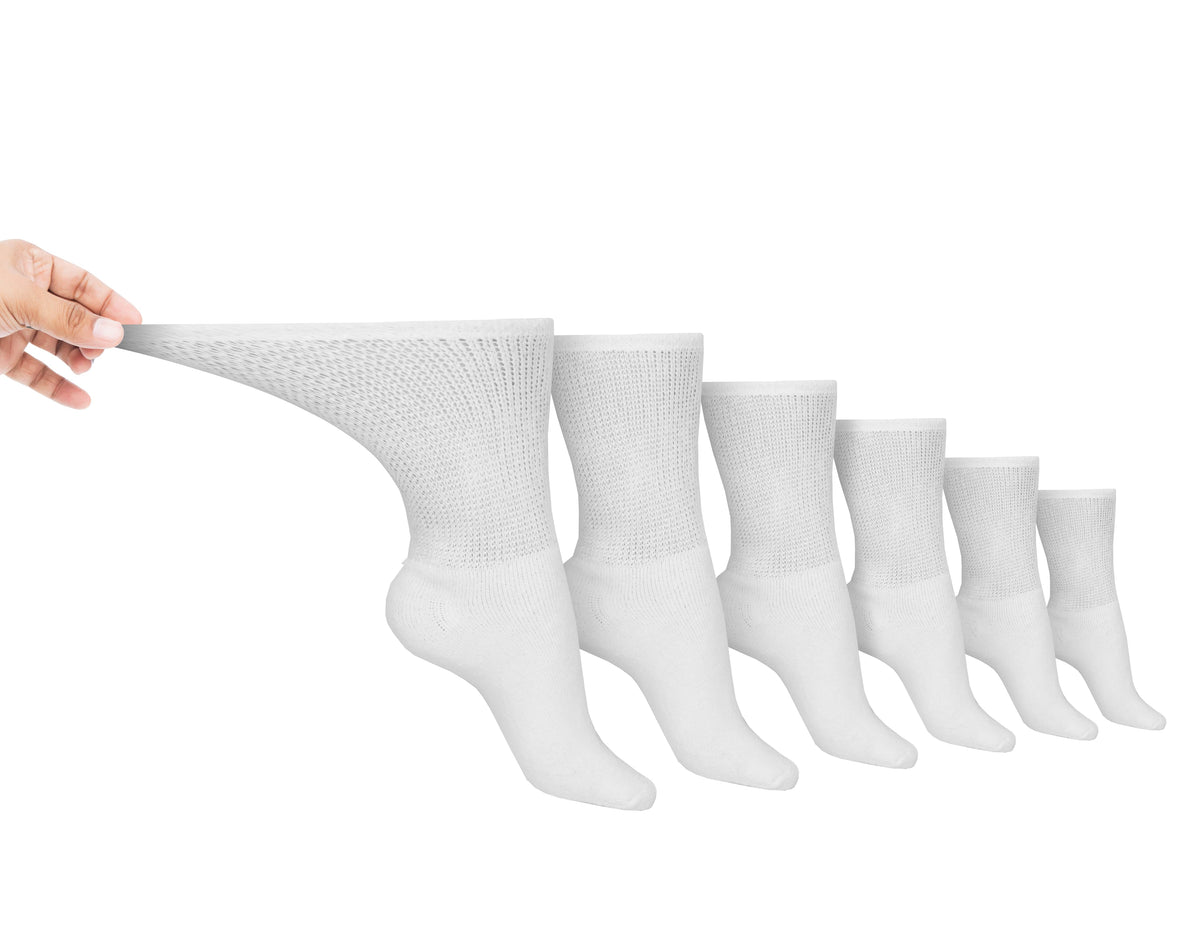 Men's Cotton Diabetic Crew Socks (6 Pair) - Fabs things
