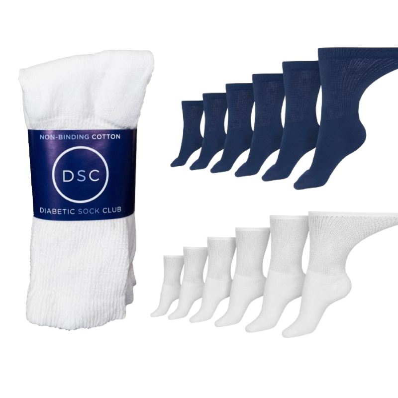 Men's Cotton Diabetic Crew Socks (6 Pair) - Fabs things