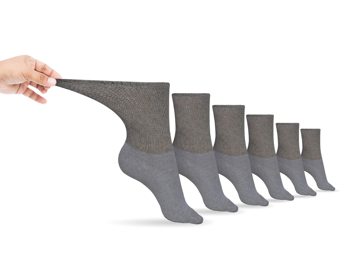 Men's Cotton Diabetic Crew Socks (6 Pair) - Fabs things
