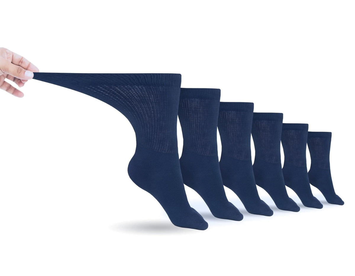Men's Cotton Diabetic Crew Socks (6 Pair) - Fabs things