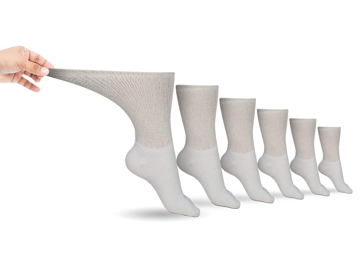 Men's Cotton Diabetic Crew Socks (6 Pair) - Fabs things