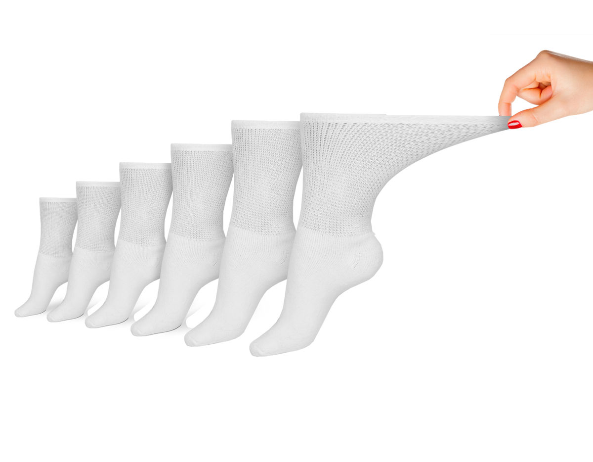Women's Cotton Diabetic Crew Socks (6 Pair) - Fabs things