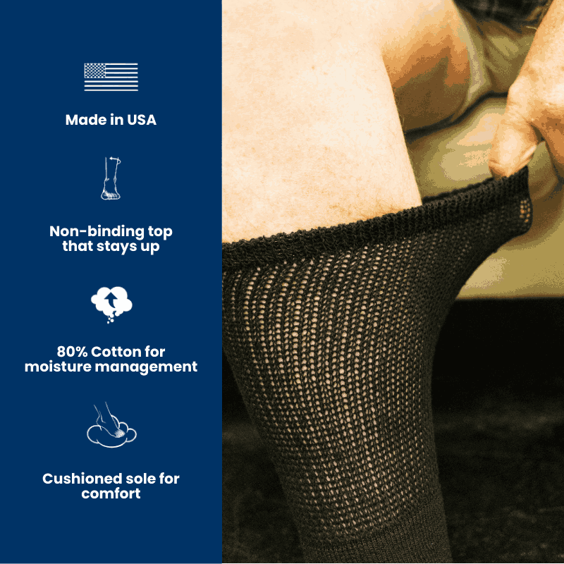 Women's Cotton Diabetic Crew Socks (6 Pair) - Fabs things