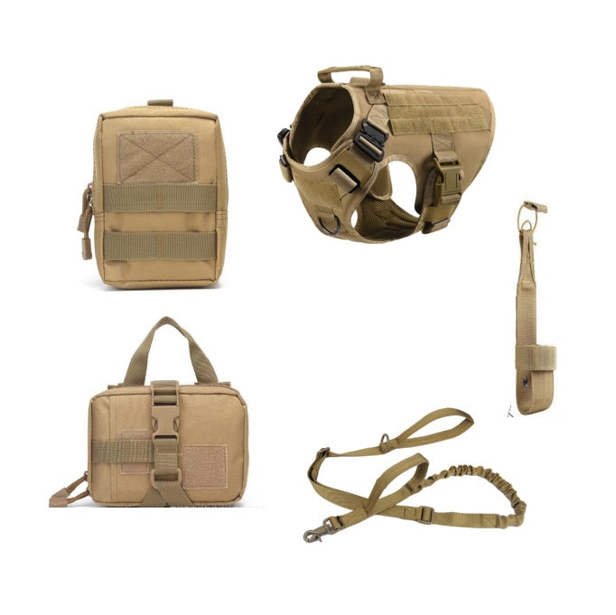 Tactical Dog Harness Pet German Shepherd K9 Training Vest Dog Harness And Leash Set For All Breeds Dogs - Fabs things