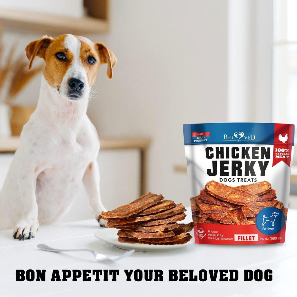 Chicken Jerky Dog Treats 1.5 lb Human-Grade Grain-Free Dried Strips - Fabs things