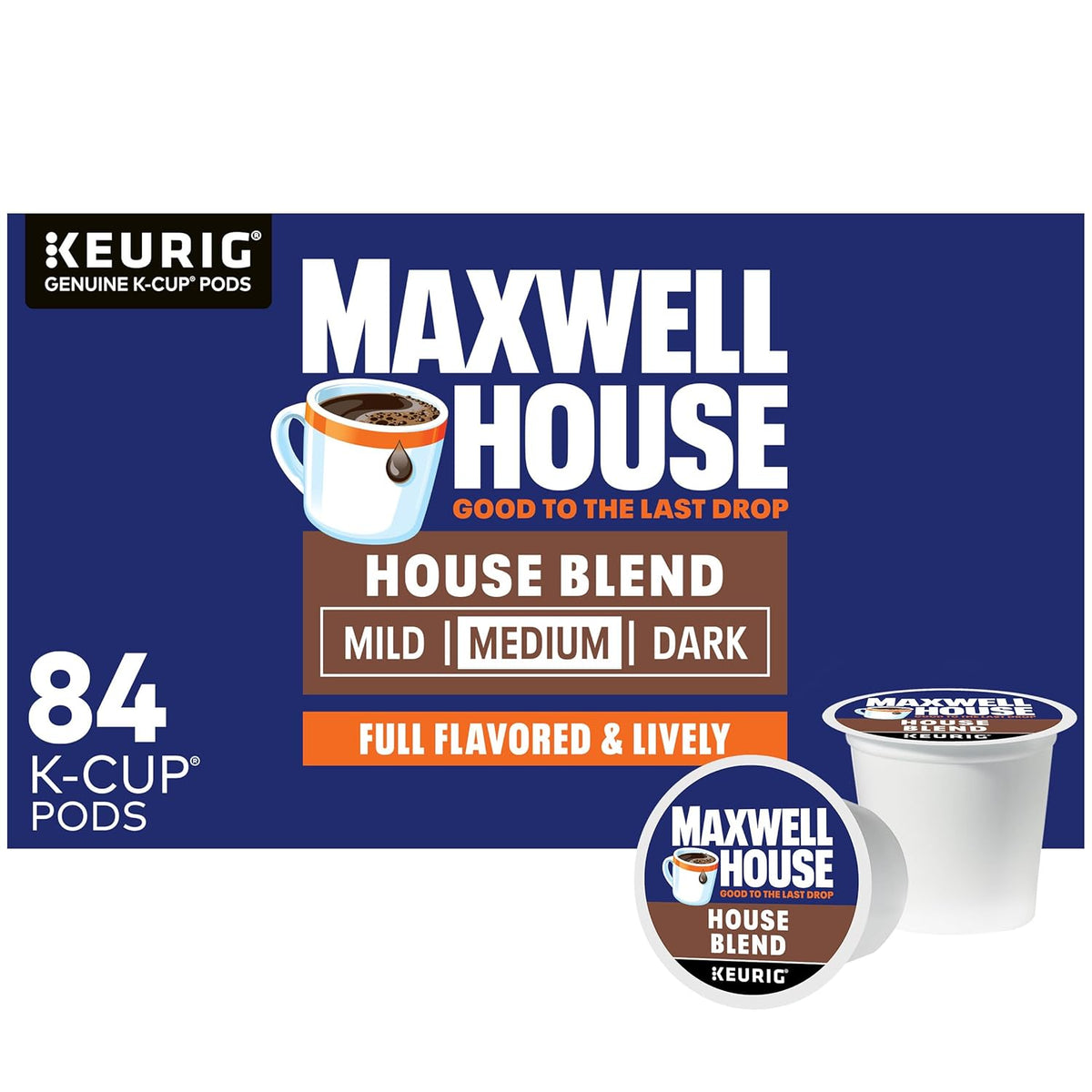 Maxwell House House Blend Medium Roast K-Cup Coffee Pods, 84 ct Box - Fabs things