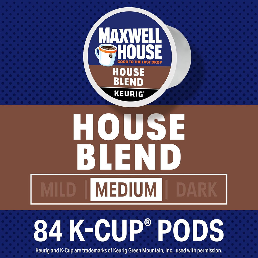 Maxwell House House Blend Medium Roast K-Cup Coffee Pods, 84 ct Box - Fabs things