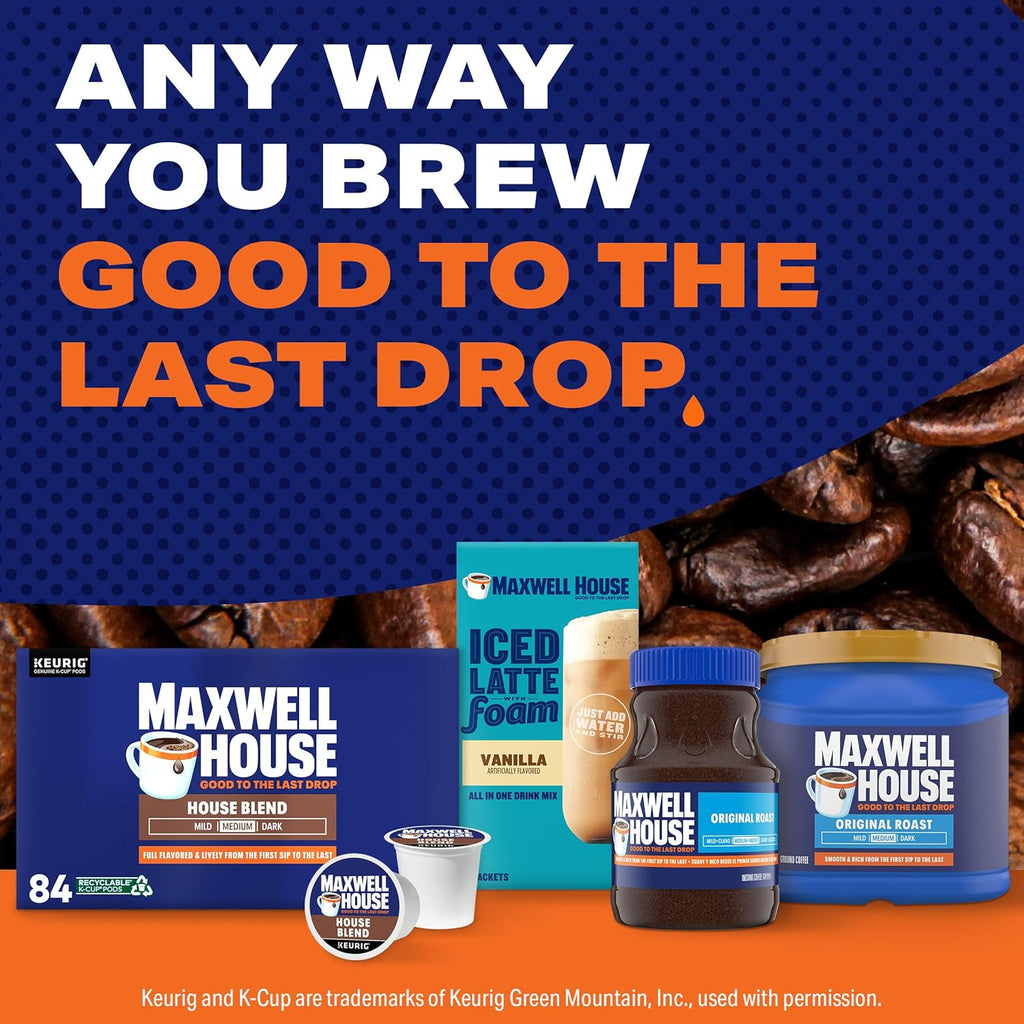 Maxwell House House Blend Medium Roast K-Cup Coffee Pods, 84 ct Box - Fabs things