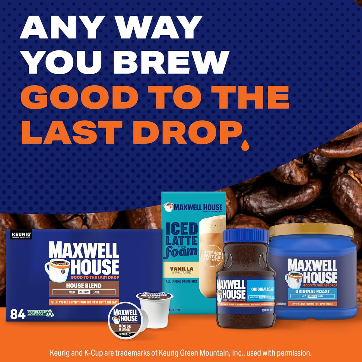 Maxwell House House Blend Medium Roast K-Cup Coffee Pods, 84 ct Box - Fabs things