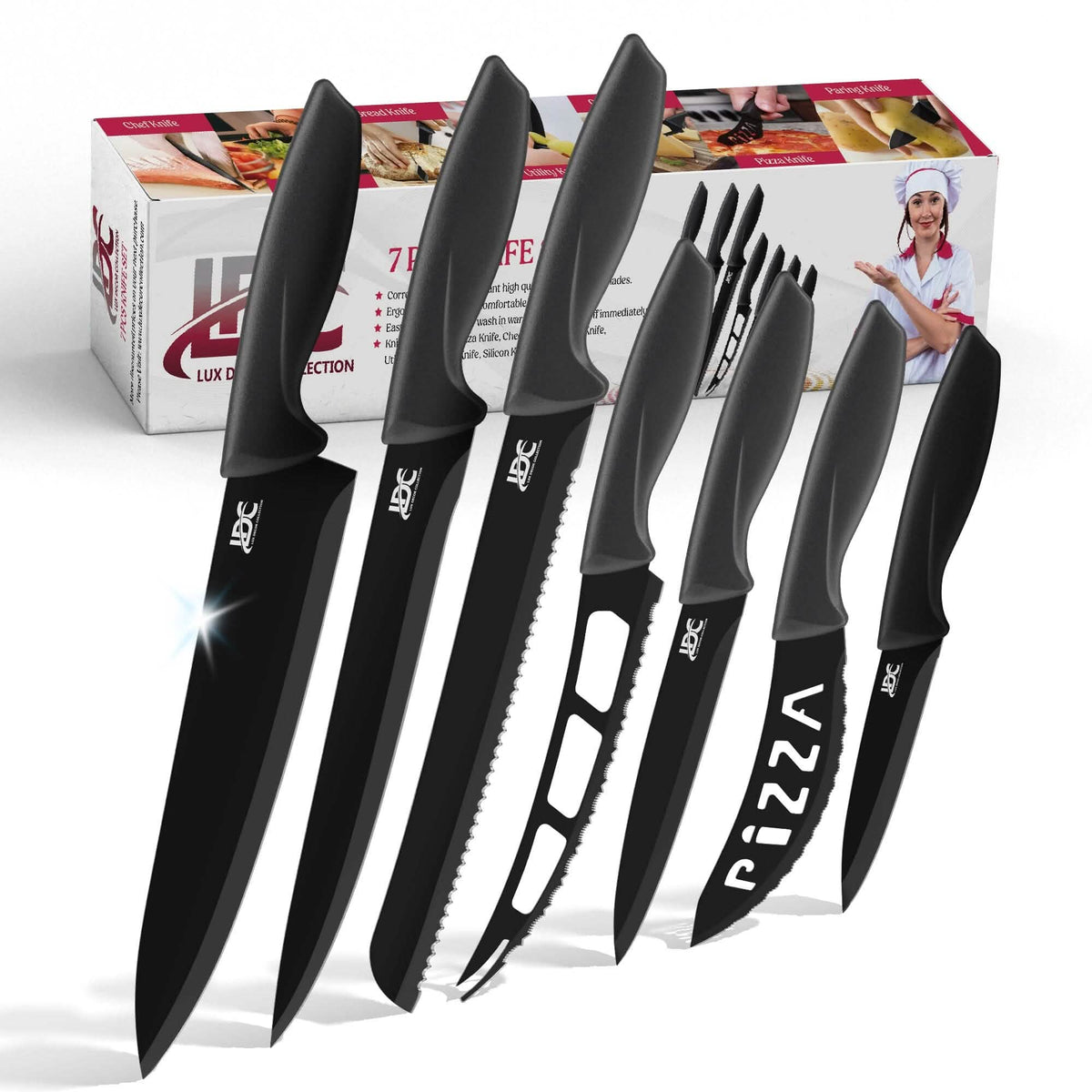 Lux Decor Collection Kitchen Knife Set Ultra Sharp Stainless Steel Knives Set - Fabs things