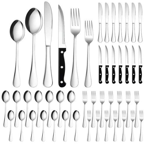 48-Piece: Stainless Steel Silverware Cutlery Set - Fabs things