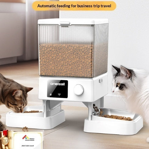 Automatic Cat Feeder With Dual Bowls Visual Timer-Controlled Portion-Adjustable Smart Pet Feeder For Cat Food - Fabs things