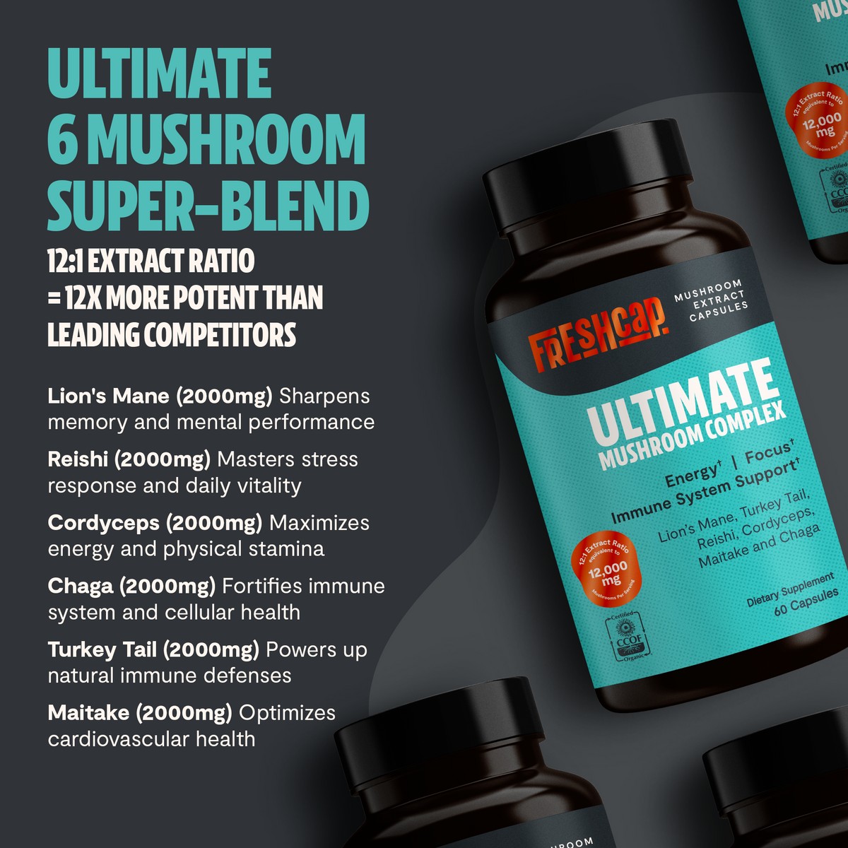 Organic Mushroom Complex Supplement Capsules - Fabs things