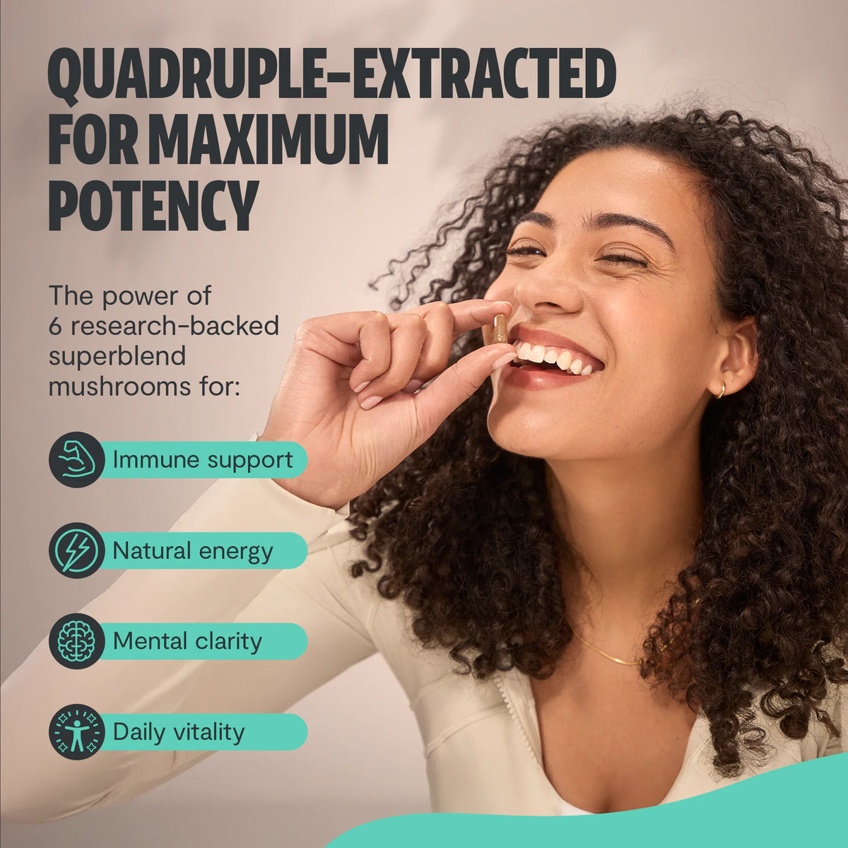 Organic Mushroom Complex Supplement Capsules - Fabs things