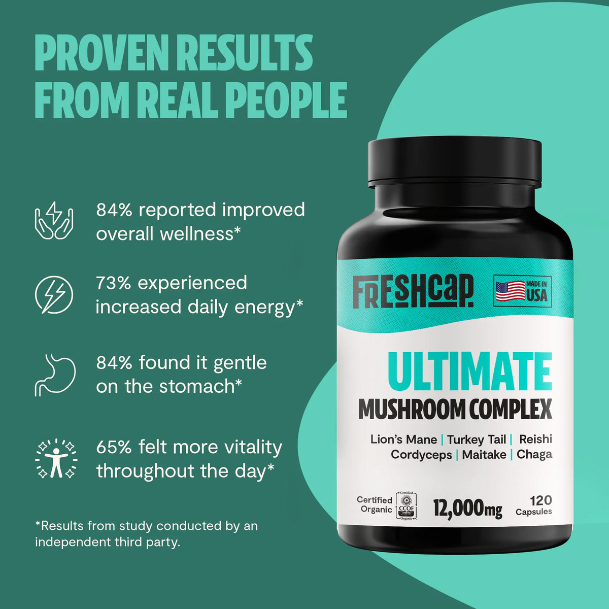 Organic Mushroom Complex Supplement Capsules - Fabs things