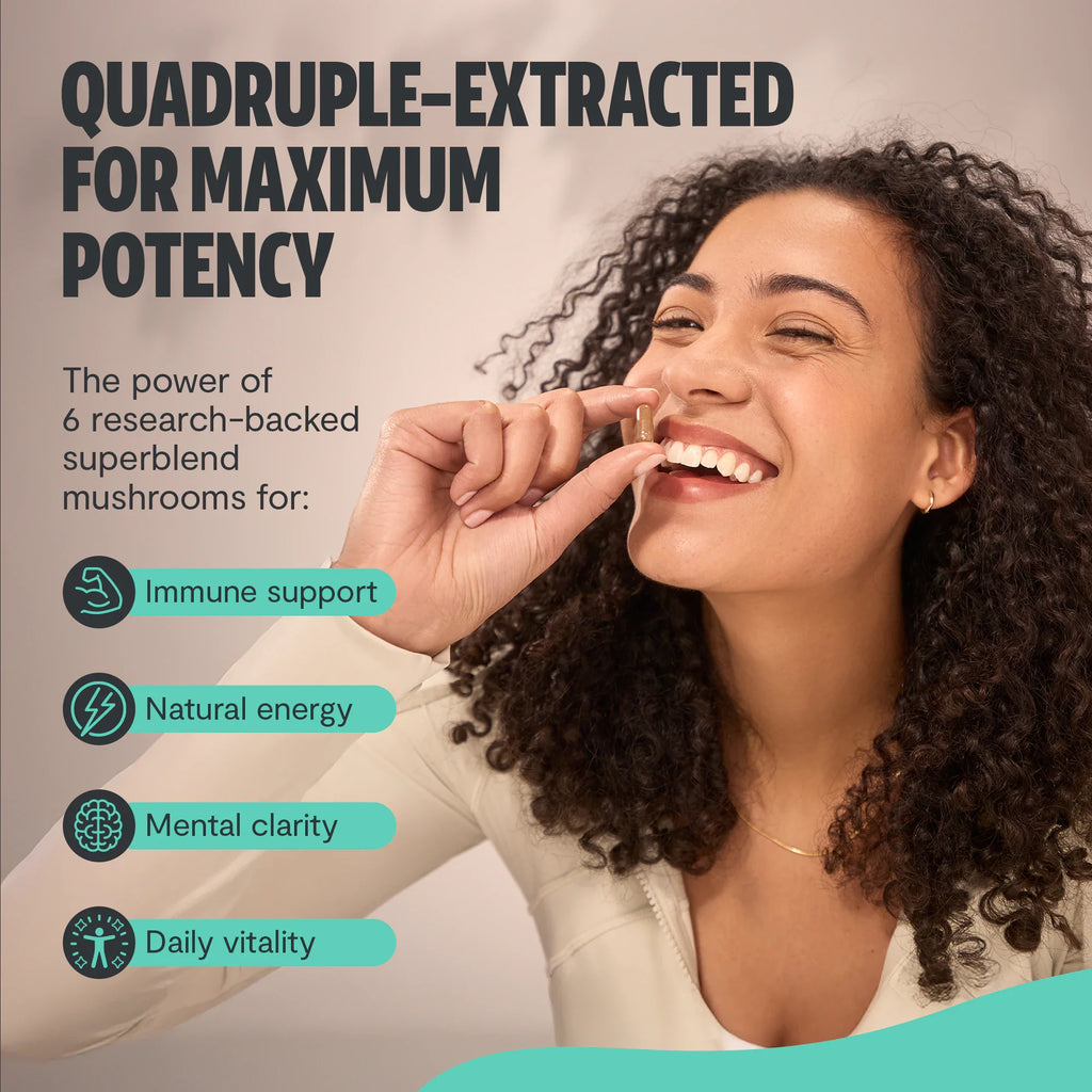 Organic Mushroom Complex Supplement Capsules - Fabs things