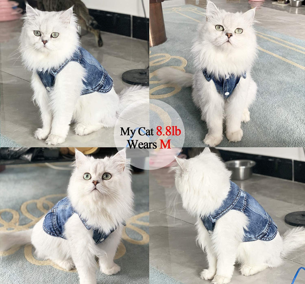 Pet Dog Cat Blue Denim Jeans Jacket Coat Vest - Fabs things