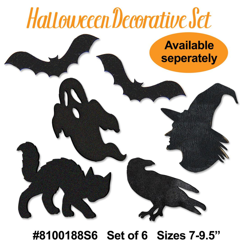 Rustic Halloween Outdoor Garden Porch Walkway Set of 6 - Thanksgiving Halloween Decor - 8100188M-S6 - Fabs things