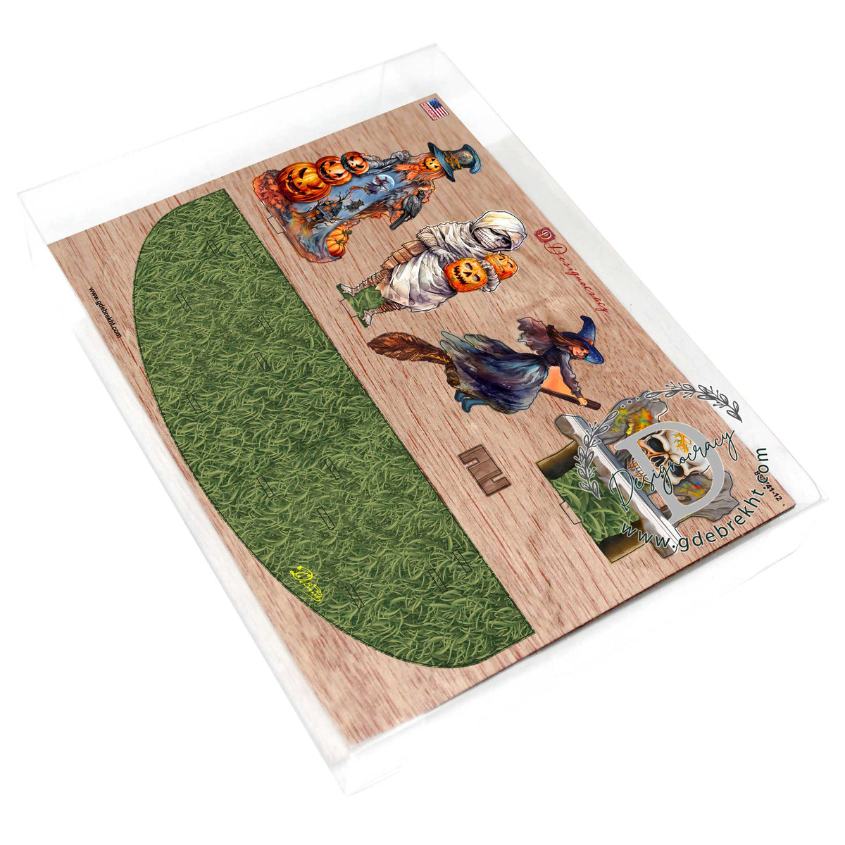 Halloween Spooky Village Eco Wood Decorative Village Eco Wood Set by G. Debrekht - Halloween Decor - 852741-12 - Fabs things