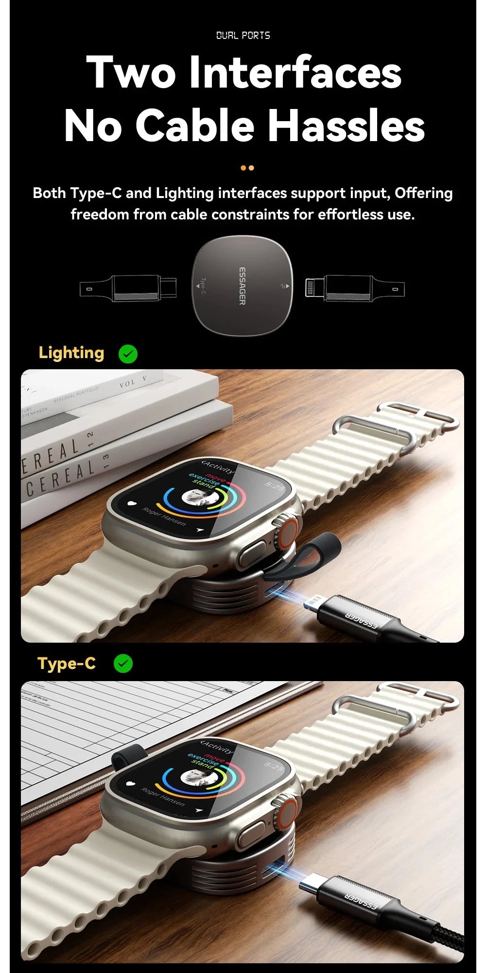 Magnetic Wireless Charger for Apple Watch | Fast Portable Charging Solution - Fabs things