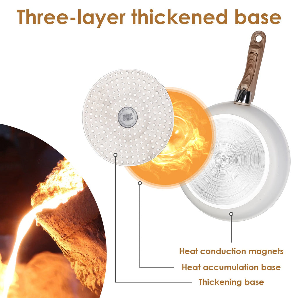 9Pcs Nonstick Cookware Set Kitchen Pots and Pans Set With Detachable Handles Tempered Glass Lids Dishwasher Oven Safe Aluminum Alloy Kitchen Cookware - Fabs things