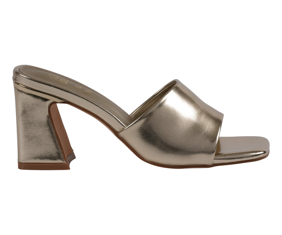 Women's Soho Gold Square Toe Heeled Sandals - Fabs things