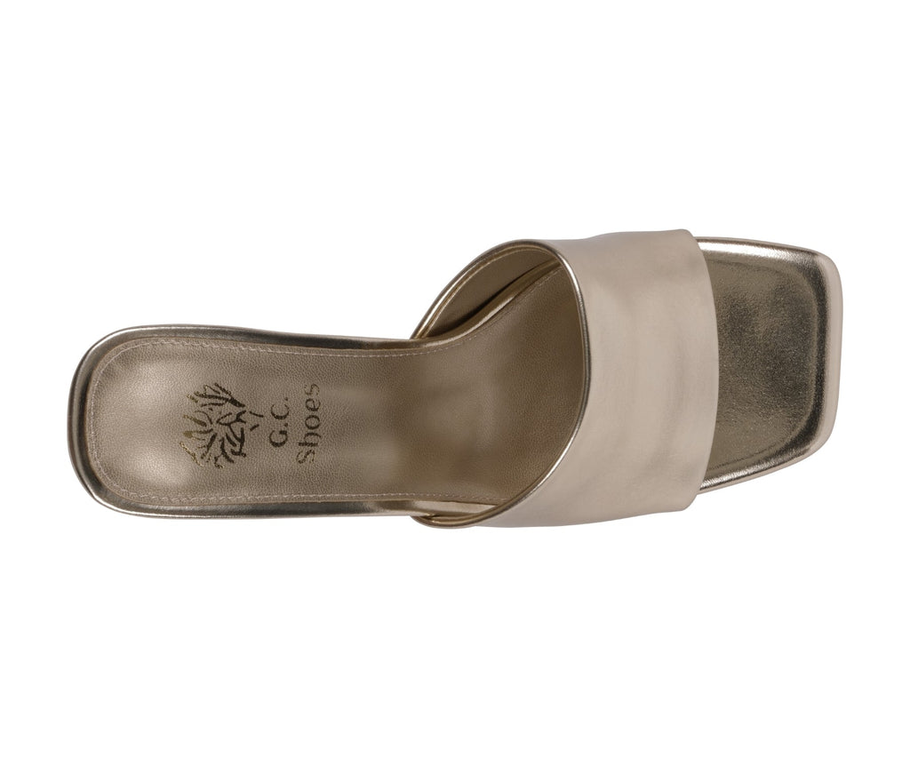Women's Soho Gold Square Toe Heeled Sandals - Fabs things