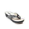 Women's Dafni Black Wedge Sandals - Fabs things