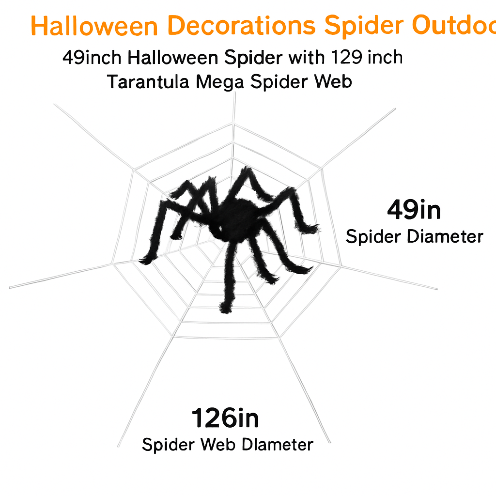 Giant Halloween Spider Decoration Outdoor