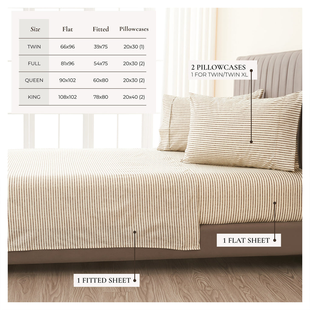 Striped Sheet Set - Evette Collection - Fabs things