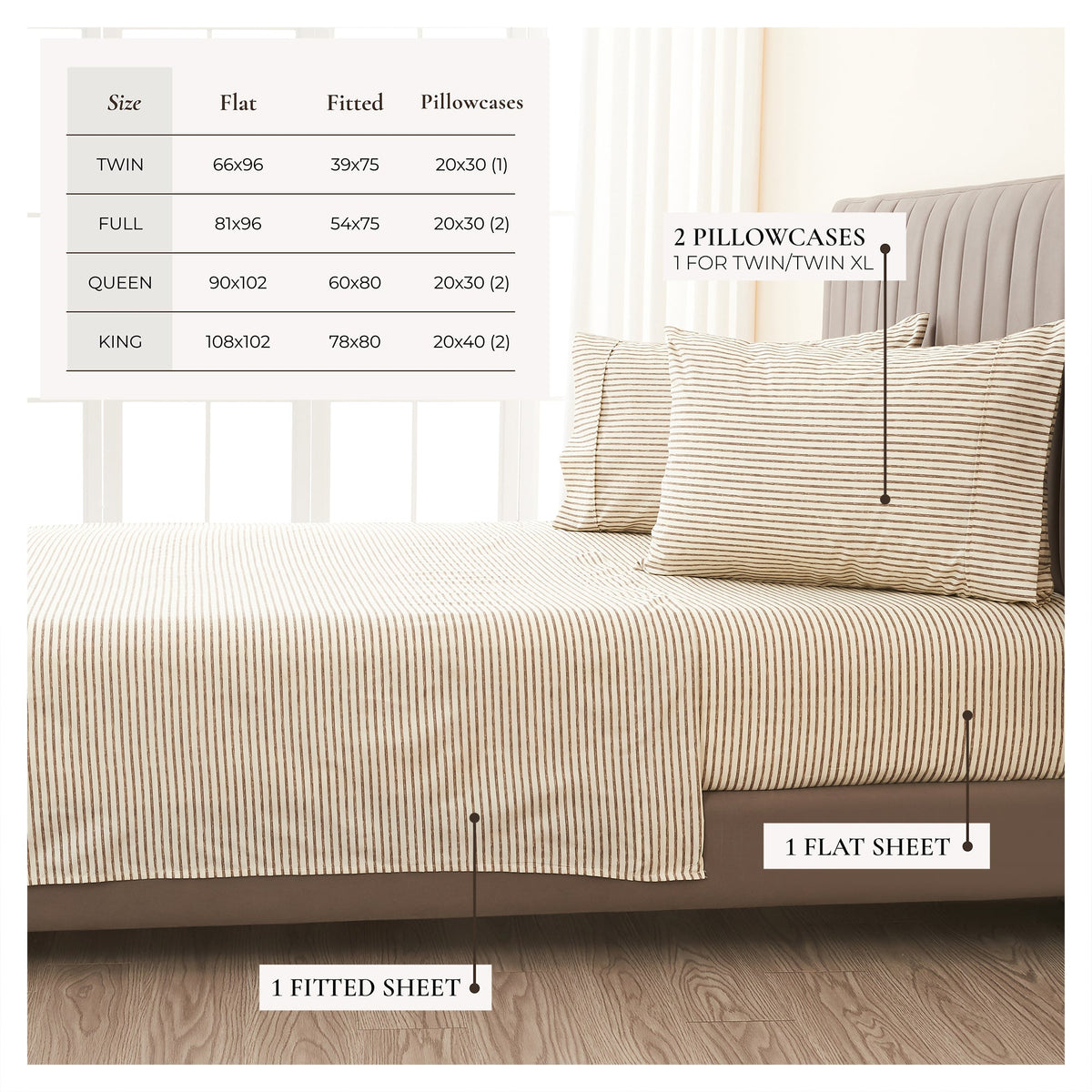 Striped Sheet Set - Evette Collection - Fabs things