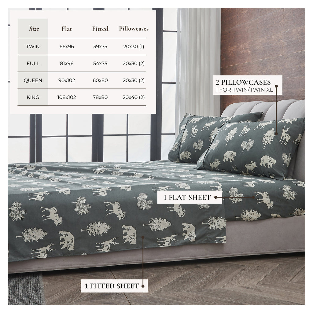 Lodge Printed Sheet Set - Mountain Ridge Collection - Fabs things