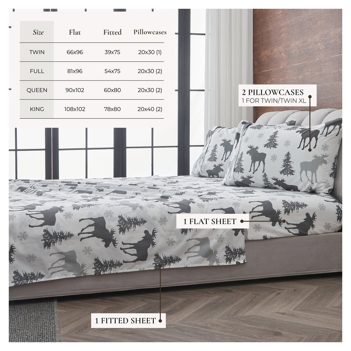 Lodge Printed Sheet Set - Mountain Ridge Collection - Fabs things