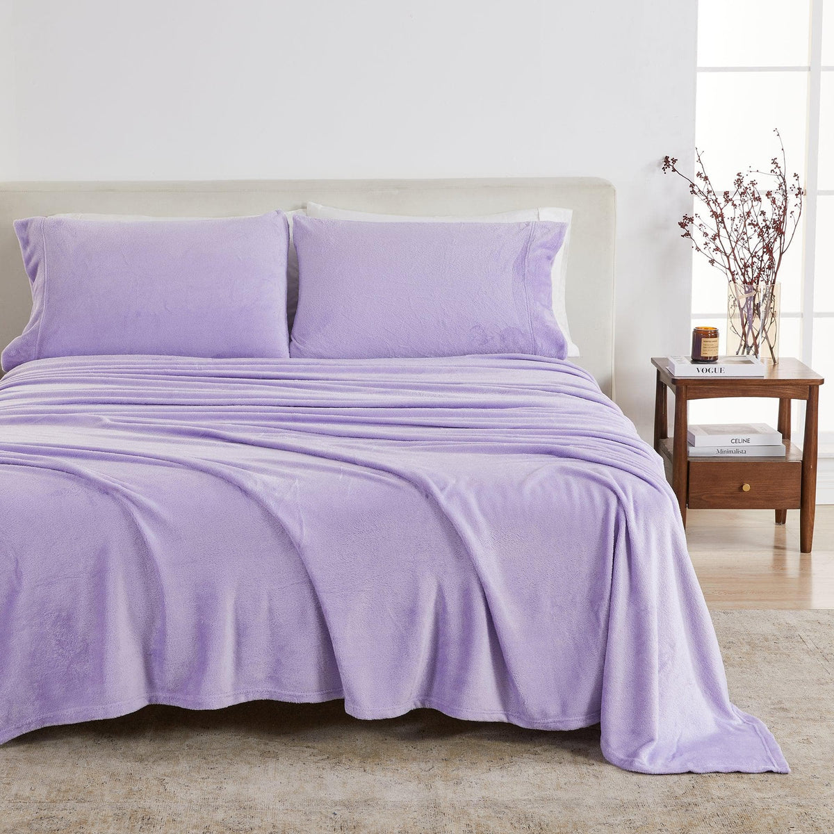 Solid Plush Sheet - Velvet Luxe Collection - Fabs things
