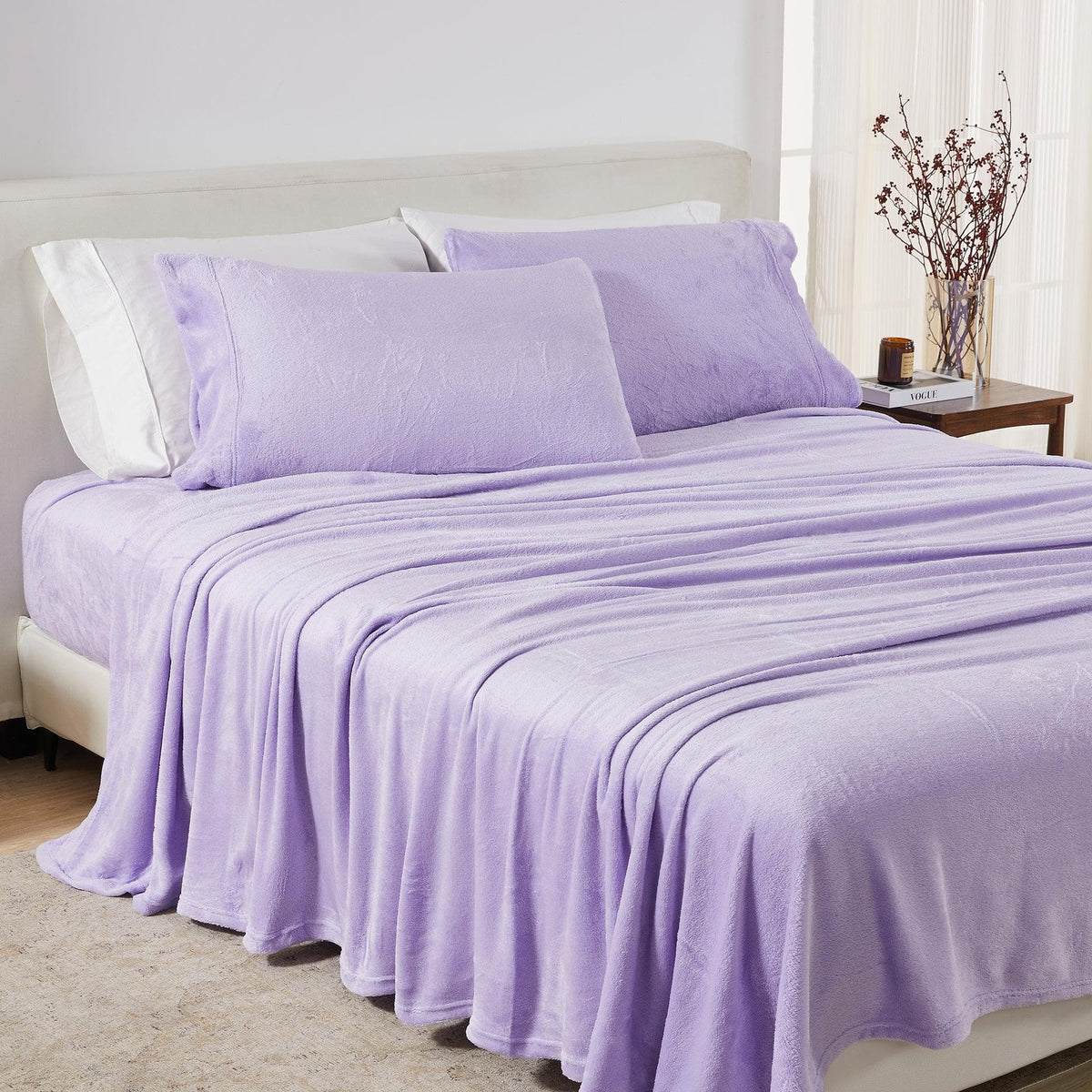 Solid Plush Sheet - Velvet Luxe Collection - Fabs things